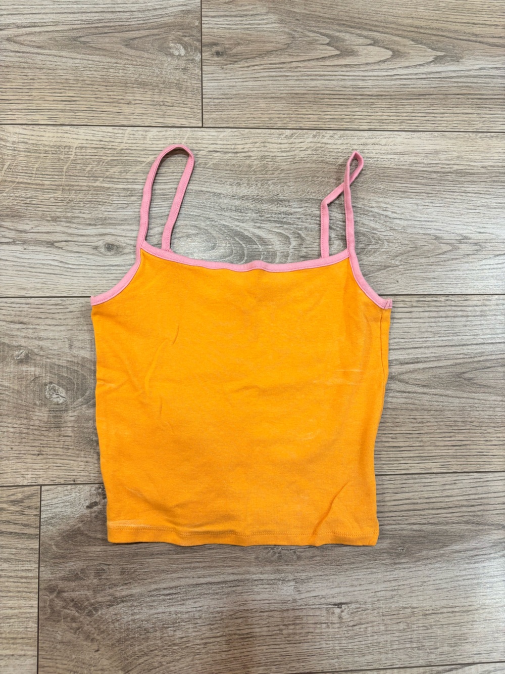 Orange & Pink Contrast Trim Cami Tank Top Size S